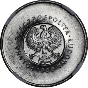 PRÓBA NIKIEL 10 złotych 1969 XXV Lat PRL - napis PRÓBA umieszczony ukośnie
