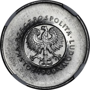 PRÓBA NIKIEL 10 zlotys 1969 XXV Years of PRL - inscription PRÓBA placed diagonally