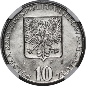 SAMPLE Nickel 10 gold 1971 FAO.