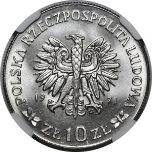 SAMPLE NIKIEL 10 gold 1971 Silesian Uprising