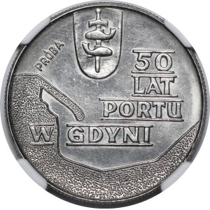 PRÓBA NIKIEL 10 złotych 1972 50 Lat Portu W Gdyni - nabrzeże piaskowe
