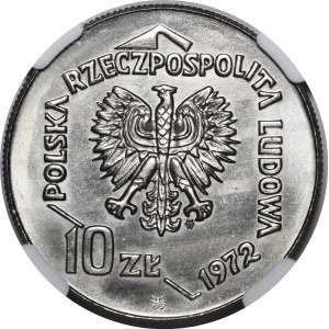 PRÓBA NIKIEL 10 złotych 1972 50 Lat Portu W Gdyni - nabrzeże piaskowe