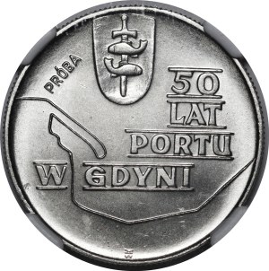 SAMPLE NIKIEL 10 gold 1972 50 Years of the Port of Gdynia - smooth quay