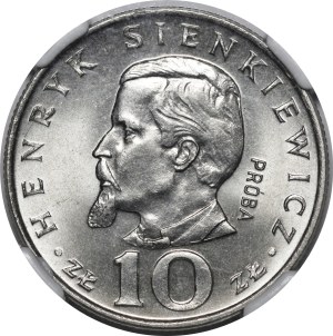 SAMPLE NIKIEL 10 zloty 1974 Henryk Sienkiewicz