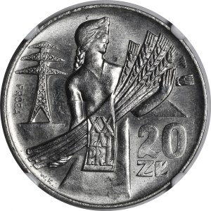 SAMPLE NIKIEL 20 gold 1964 Woman with grain