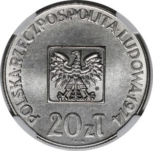 SAMPLE Nickel 20 gold 1974 Map of Poland