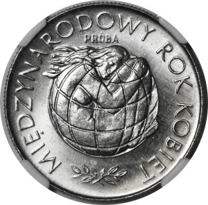 SAMPLE NIKIEL 20 gold 1975 International Year of Women - Globe