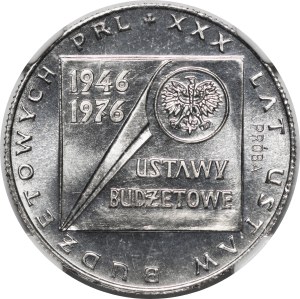 SAMPLE NIKIEL 20 zloty 1976 XXX Years of Budget Laws of the People's Republic of Poland - square with inscriptions