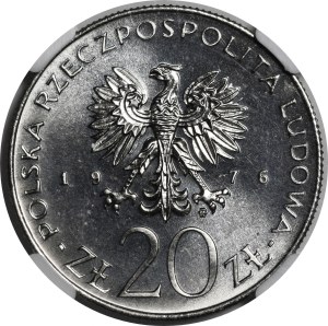 SAMPLE NIKIEL 20 zloty 1976 XXX Years of Budget Laws of the People's Republic of Poland - square with inscriptions
