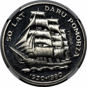 SAMPLE NIKIEL 20 gold 1980 50 Years of the Gift of Pomerania - inscription in the rim