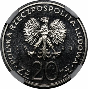 SAMPLE NIKIEL 20 gold 1980 50 Years of the Gift of Pomerania - inscription in the rim