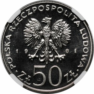 SAMPLE NIKIEL 50 gold 1981 Wladyslaw I Herman