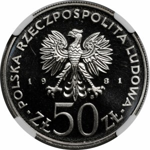 PRÓBA NIKIEL 50 złotych 1981 Władysław Sikorski