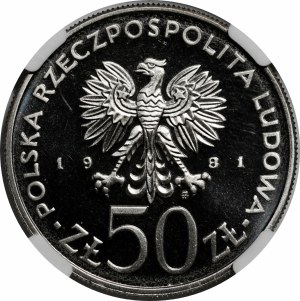 SAMPLE NIKIEL 50 zloty 1981 Wladyslaw Sikorski