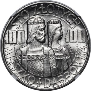 SAMPLE NIKIEL 100 gold 1966 Mieszko and Dabrowka