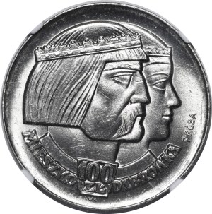 SAMPLE NIKIEL 100 gold 1966 Mieszko and Dabrowka