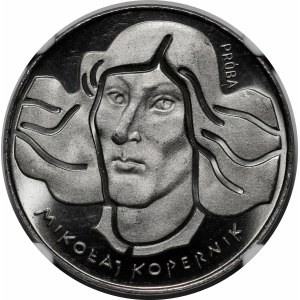 PRÓBA NIKIEL 100 złotych 1973 Mikołaj Kopernik - głowa, włosy nie dotykają obrzeża