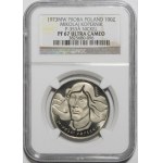PRÓBA NIKIEL 100 złotych 1973 Mikołaj Kopernik - głowa, włosy nie dotykają obrzeża