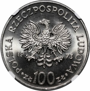 SAMPLE NIKIEL 100 zlotys 1973 Nicolaus Copernicus - bust