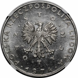SAMPLE Nickel 100 gold 1974 Maria Skłodowska-Curie, date at the bottom of the obverse