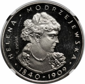 NIKIEL 100 zloty 1975 Helena Modrzejewska bust