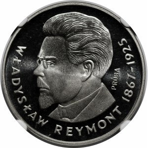 PRÓBA NIKIEL 100 złotych 1977 Władysław Reymont - głowa w lewo