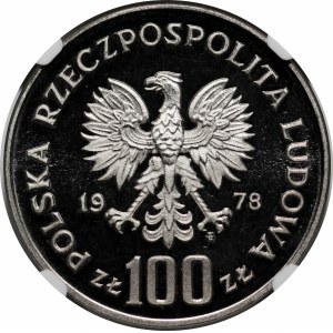 PRÓBA NIKIEL 100 złotych 1978 Adam Mickiewicz - głowa na wprost