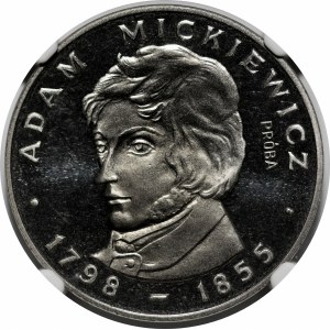 PRÓBA NIKIEL 100 złotych 1978 Adam Mickiewicz - głowa w lewo bez loka