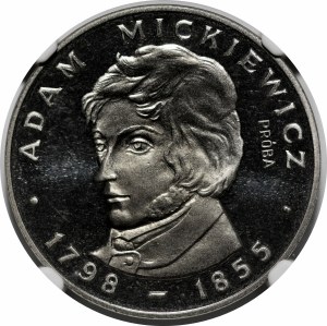 SAMPLE NIKIEL 100 zloty 1978 Adam Mickiewicz - head left without curl