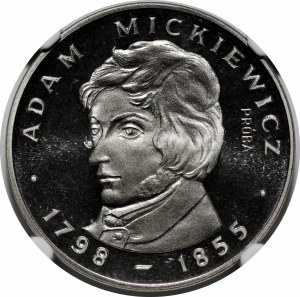 SAMPLE NIKIEL 100 gold 1978 Adam Mickiewicz - head left with curl