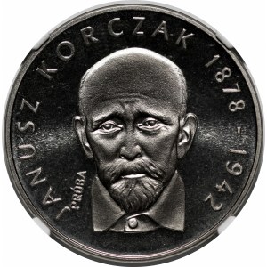 PRÓBA NIKIEL 100 złotych 1978 Janusz Korczak - głowa na wprost