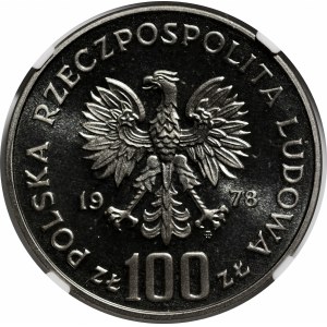 PRÓBA NIKIEL 100 złotych 1978 Janusz Korczak - głowa na wprost