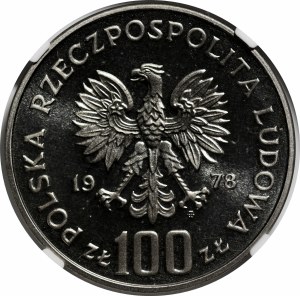 SAMPLE NIKIEL 100 gold 1978 Janusz Korczak - head straight ahead