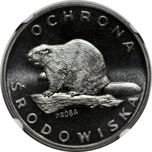 SAMPLE NIKIEL 100 gold 1978 Environmental Protection - Beaver on a twig