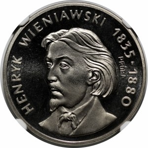 NIKIEL 100 zlotys 1979 Henryk Wieniawski - head interrupts the inscription in the rim