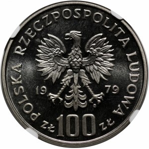 PRÓBA NIKIEL 100 złotych 1979 Henryk Wieniawski - głowa przerywa napis w otoku