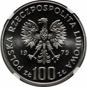 PRÓZE NIKIEL 100 zlotys 1979 Henryk Wieniawski - inscription in full circle