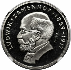 SAMPLE NIKIEL 100 gold 1979 Ludwig Zamenhof - head left