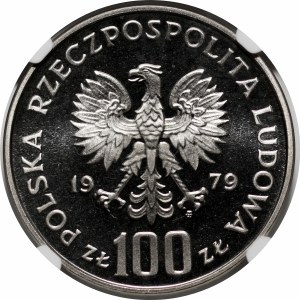 PRÓBA NIKIEL 100 złotych 1979 Ochrona Środowiska - Kozica na trawie