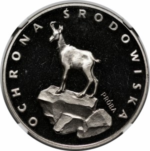 SAMPLE NIKIEL 100 gold 1979 Environmental Protection - Goat on a rock