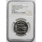 PRÓBA NIKIEL 100 złotych 1980 Olimpiada - biegacz z pochodnią