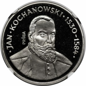 SAMPLE NIKIEL 100 gold 1980 Jan Kochanowski - bust with arms