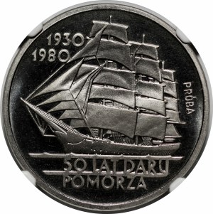 SAMPLE NIKIEL 100 gold 1980 50 years of the Gift of Pomerania
