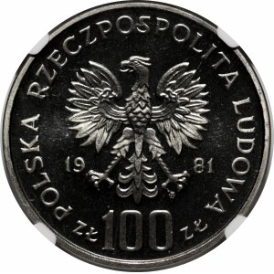 PRÓBA NIKIEL 100 złotych 1981 Ochrona Środowiska - Koń