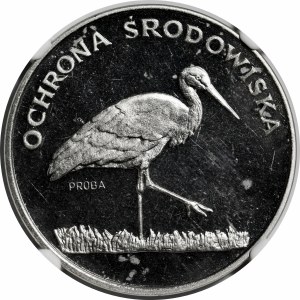 SAMPLE NIKIEL 100 PLN 1982 Environmental Protection - Stork