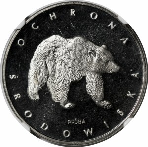 SAMPLE NIKIEL 100 PLN 1983 Environmental Protection - Bear