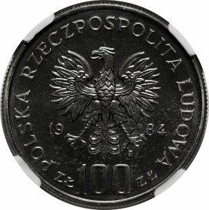 SAMPLE NIKIEL 100 gold 1984 40 Years of the People's Republic of Poland