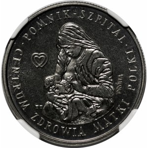 PRÓBA NIKIEL 100 złotych 1985 Pomnik - Szpital Matki Polki