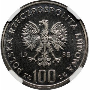 PRÓBA NIKIEL 100 złotych 1985 Pomnik - Szpital Matki Polki