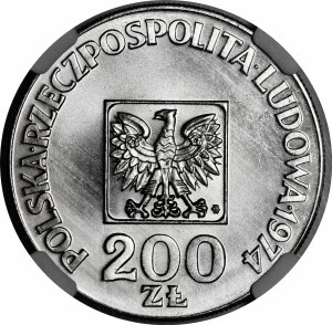 SAMPLE Nickel 200 gold 1974 XXX Years of the People's Republic of Poland